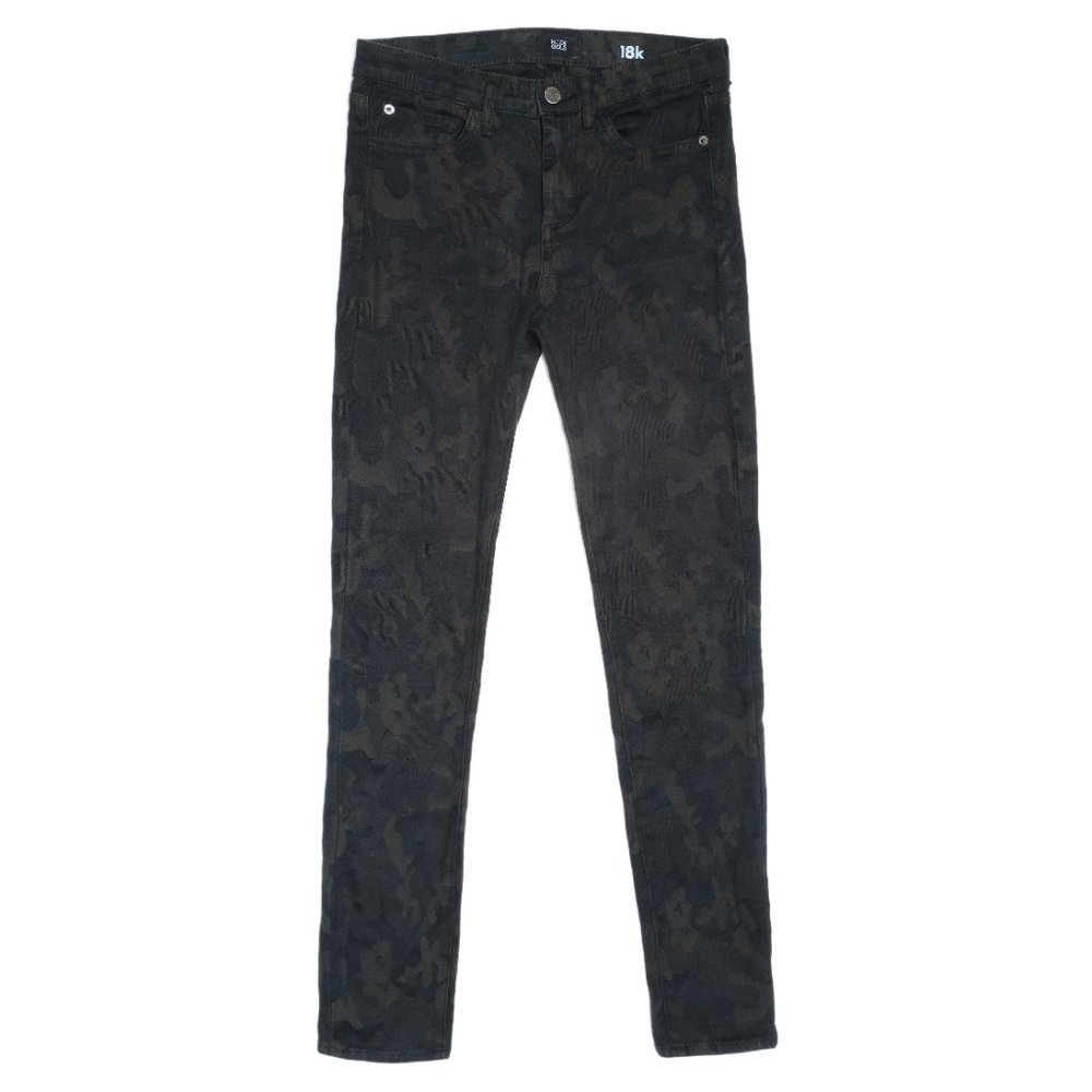 Made Gold dark green olive camo denim skinny jeans Size 25